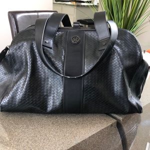 Lululemon Black Woven Gym Bag